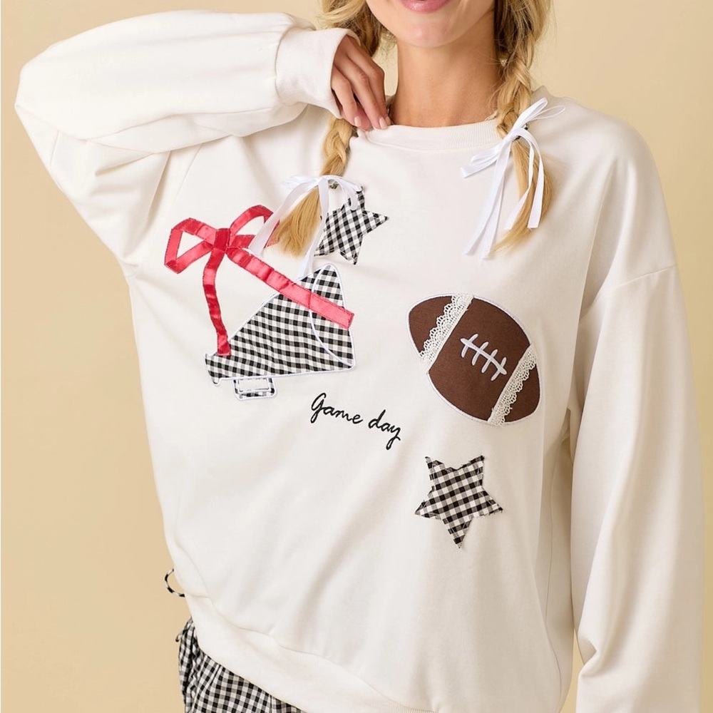 Football Patchwork Sweatshirt
